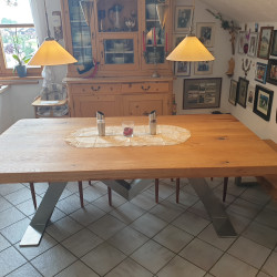Kundenprojekt: XXL-Tischplatte aus Eiche im Maß 205x115x7cm!